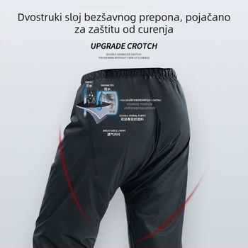 Podijeljeni set kišobrana i hlača za motocikliste i dostavljače, s fleec podstavom, debela vodootporna tkanina