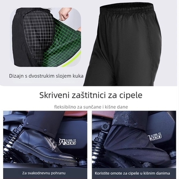 Split kišni mantil s hlačama za motocikl, Oxford tkanina, PU vodootporni sloj, za odraslu osobu, višekratna upotreba