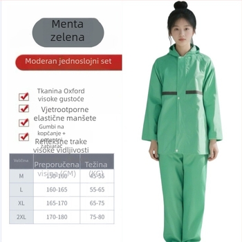 Unisex set kišobrane i hlača za kišu — Oxford platno, debljina tkanine 20 silk, PVC ljepilo vodootporni sloj, za odrasle za planinarenje