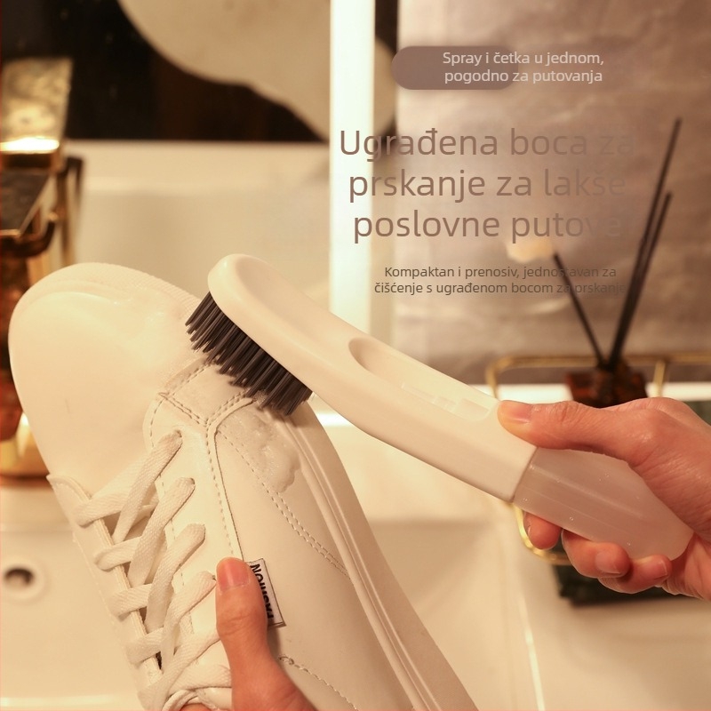 Cipele četka s tekućim sprejem za čišćenje i dezinfekciju, mekane plastične dlačice, kućna i putna upotreba, Zhuochen