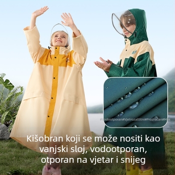 Djeca pončo kišni kaput Mu meng – vodootporni PU ljepilo sloj; za djecu; tip proizvoda: pončo; stil: crtani, jednostavno, lagani luksuz