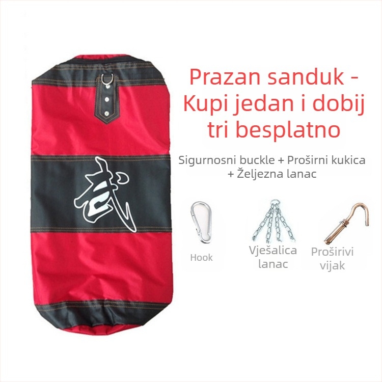 Viseći trostruki sandbag za udarce, kućna fitnes, Oxford tkanina, 2 kg