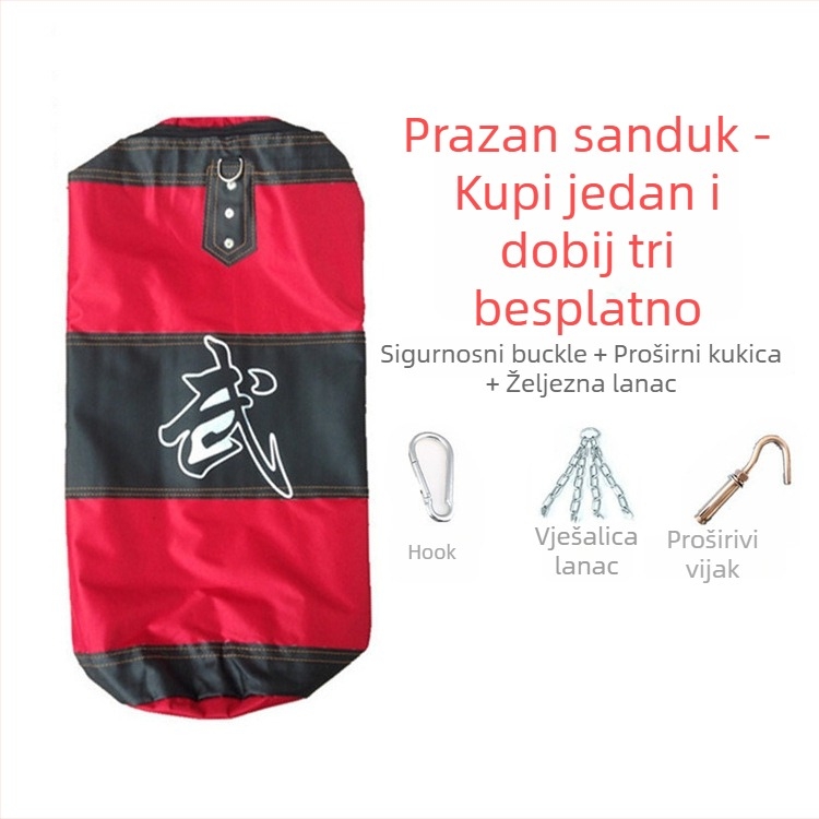 Viseći trostruki sandbag za udarce, kućna fitnes, Oxford tkanina, 2 kg