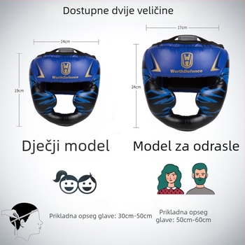 Boxerska kaciga Worthdefence PU HE0187, 0,23 kg, unisex, za odrasle i djecu