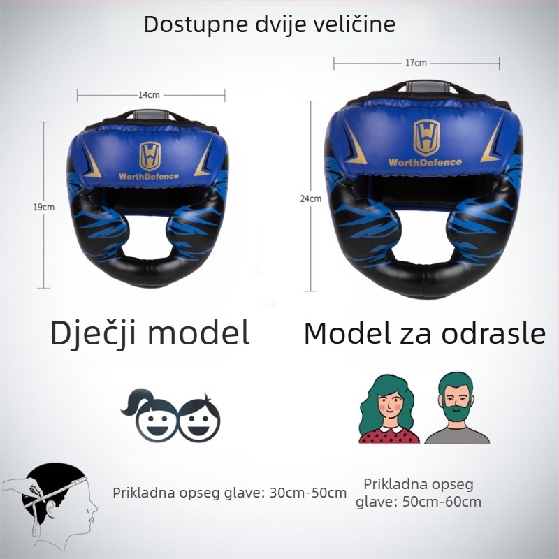 Boxerska kaciga Worthdefence PU HE0187, 0,23 kg, unisex, za odrasle i djecu