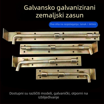 Jinchi Teški zasun za vrata, od željeza, premaz s cinkom u boji