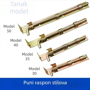 Jinchi Teški zasun za vrata, od željeza, premaz s cinkom u boji