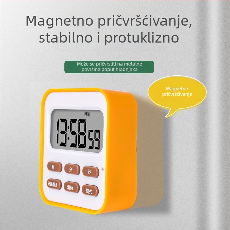 Elektronički odbrojivač s alarmom za učenje, LCD zaslon, plastično kućište, napajanje baterijom