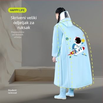 Dječji kišni pončo od EVA materijala, cartoon stil, težina 0,28 kg, tisak logotipa i mogućnost prilagodbe