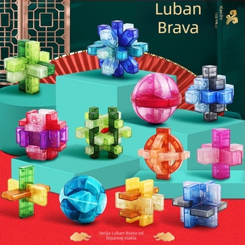 Kong Ming Lock Luban Lock Puzzle Blokovi - Plastična Edukativna Igračka za Uzrast 7–14 Godina (Brand Bailien)