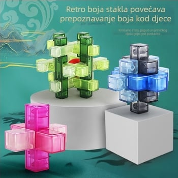 Kong Ming Lock Luban Lock Puzzle Blokovi - Plastična Edukativna Igračka za Uzrast 7–14 Godina (Brand Bailien)