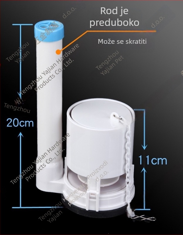 Ventil dovoda vode za WC — univerzalna starinska bočna tipka za ispiranje, spremnik za ispiranje, šifra proizvoda 6836087294801, usluga instalacije dostupna