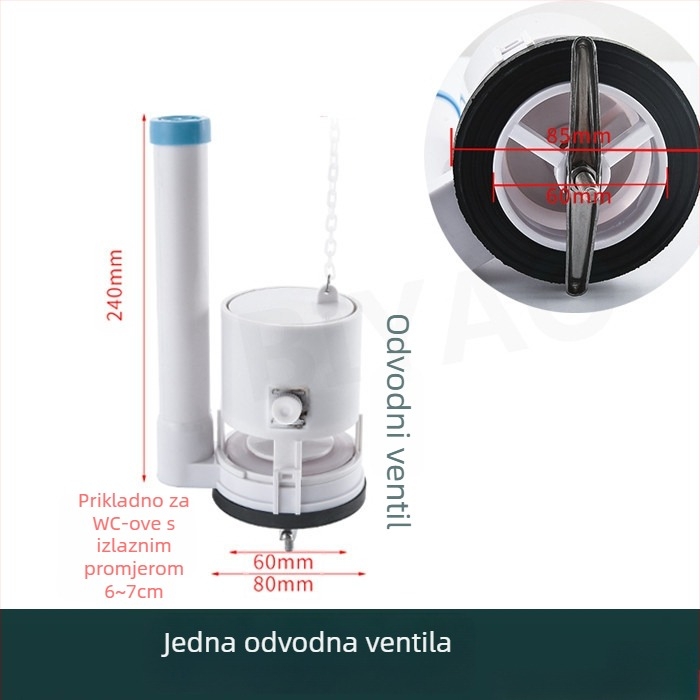 Ventil dovoda vode za WC — univerzalna starinska bočna tipka za ispiranje, spremnik za ispiranje, šifra proizvoda 6836087294801, usluga instalacije dostupna
