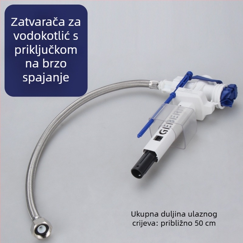 Ventil dovoda vode u spremnik toaleta, ABS, bočni dovod, funkcija ispiranja, izrađeno injekcijskim oblikovanjem