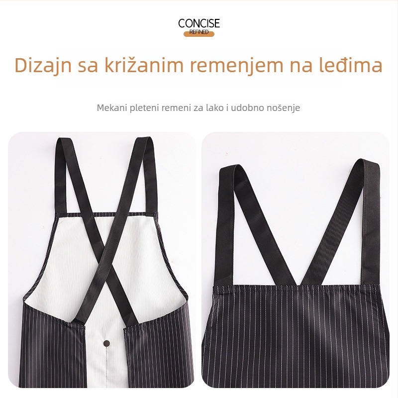 Pregača bez rukava, vodootporna, poliester, modern minimalistički stil za kuhinju