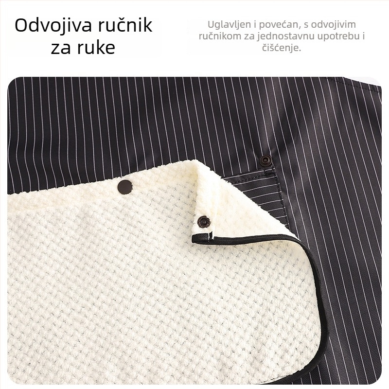 Pregača bez rukava, vodootporna, poliester, modern minimalistički stil za kuhinju