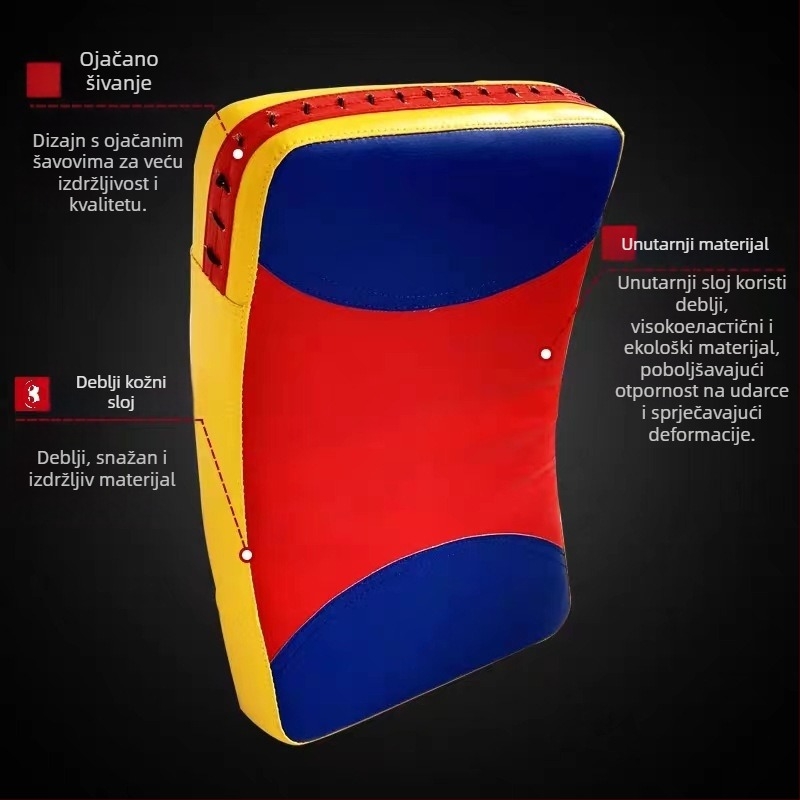 Taekwondo cilj prsa za Sanda trening (PU; vertikalni stil; model Thai curved chest target; Duoyou)