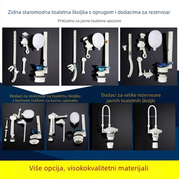 ABS ručno povlačna plutajuća ventila za spremnik za ispiranje, visok zidni montažni zahod tip squat