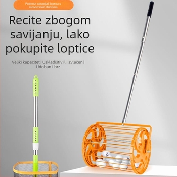 Meishulong automatizirani skupljač lopti za stolni tenis s izvlačnim mehanizmom, mobilnim kotačnim košem za skupljanje i trening