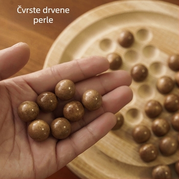 Drveni Kongming šah-puzzel za solo igru - obrazovna mentalna vježba, za sve uzraste