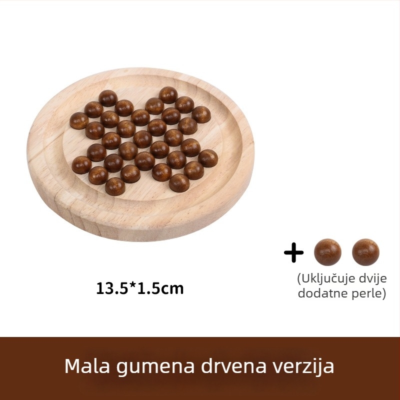 Drveni Kongming šah-puzzel za solo igru - obrazovna mentalna vježba, za sve uzraste