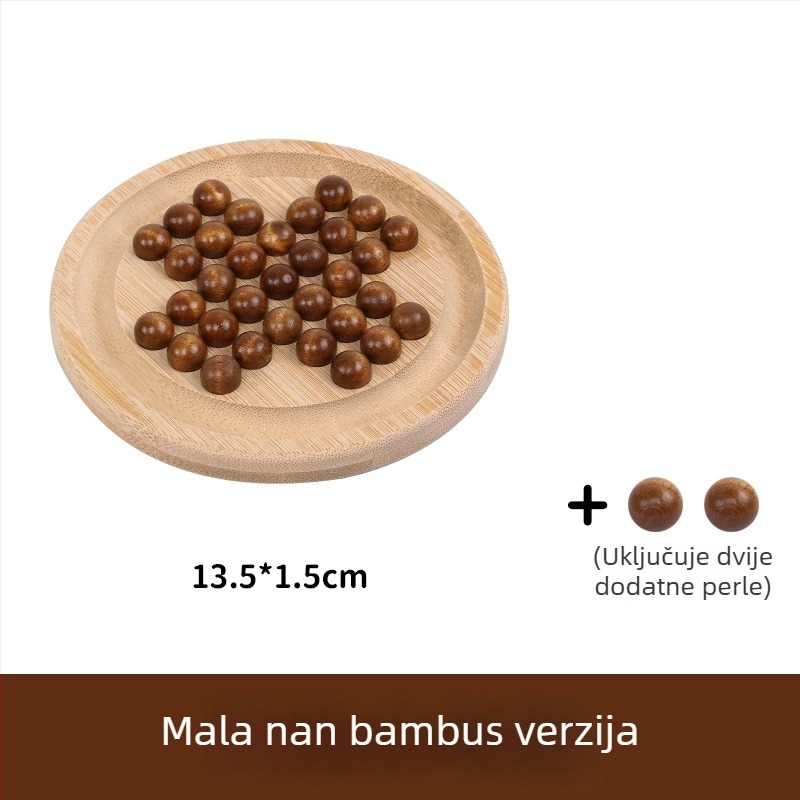 Drveni Kongming šah-puzzel za solo igru - obrazovna mentalna vježba, za sve uzraste