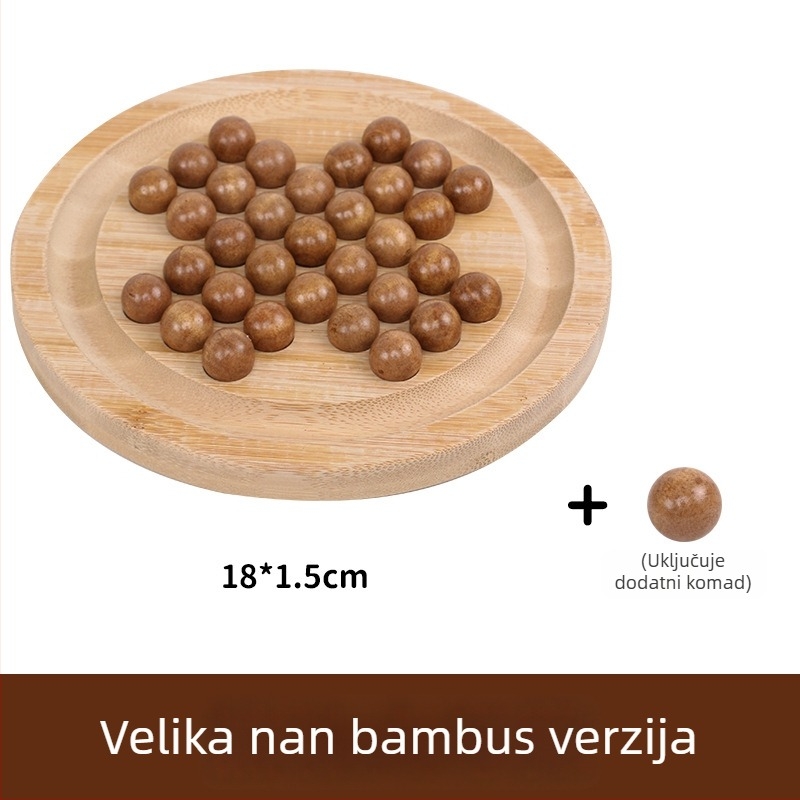 Drveni Kongming šah-puzzel za solo igru - obrazovna mentalna vježba, za sve uzraste