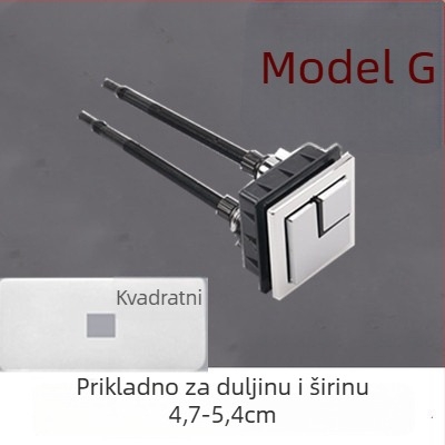 Dvostruki pritisak gumb za ispiranje WC-a, okrugli, nehrđajući čelik, SGS certificirano, universalna kompatibilnost
