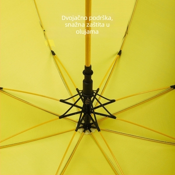 Golf kišobran s ravnim štapom, okvir od vlakana s 8 rebara, automatsko otvaranje, gumeni držač, vodootporna futrola