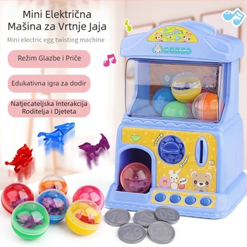 Električna Gashapon igračka za djecu – edukativni interaktivni stroj, roditelj-dijete igru, glazba i odgovor na dodir, ABS, dvostruko napajanje (na baterije i mrežu), za uzrast 0–3 godine, unisex