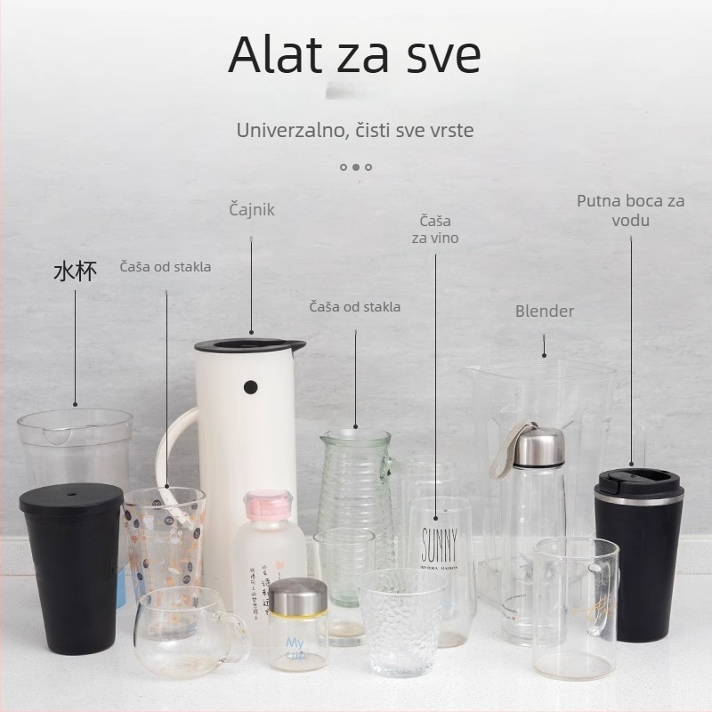 Četkica za čišćenje šalice i bočice, duga drška, za blender sojinog mlijeka, čišćenje bez mrtvih kutova