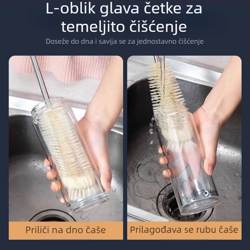 Četkica za čišćenje šalice i bočice, duga drška, za blender sojinog mlijeka, čišćenje bez mrtvih kutova