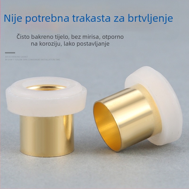 Zaptivna brtvila za slavinu s bakrenim jezgrom i silikon-bronz konstrukcijom, unutarnji navoj, otporno na curenje