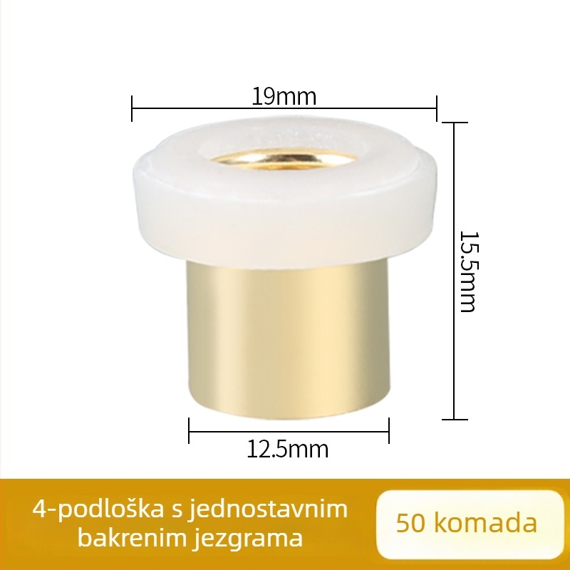Zaptivna brtvila za slavinu s bakrenim jezgrom i silikon-bronz konstrukcijom, unutarnji navoj, otporno na curenje