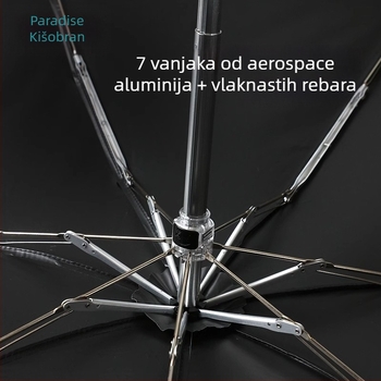 Heaven Suncobran - sklopivi, dvostruka namjena, UV zaštita UPF50+, poliester tkanina, čelične rebara, 7 rebara