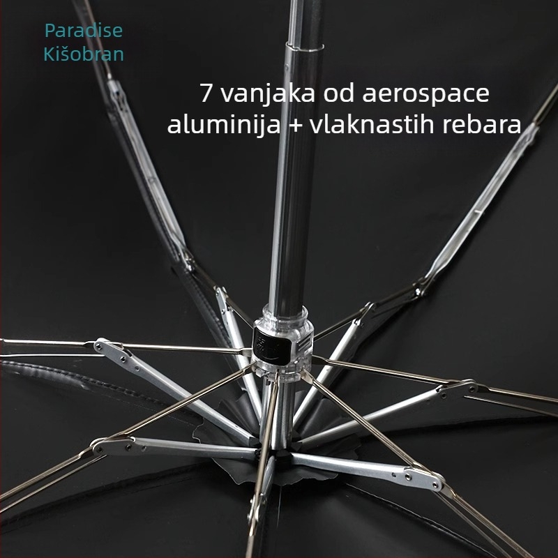 Heaven Suncobran - sklopivi, dvostruka namjena, UV zaštita UPF50+, poliester tkanina, čelične rebara, 7 rebara