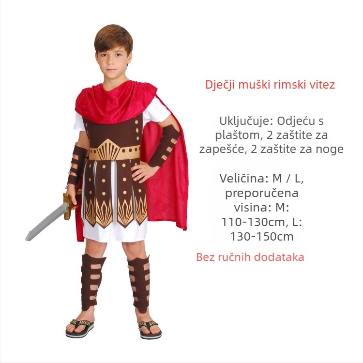 Cosplay kostim: Drevni rimski ratnik za Halloween, Unisex, Poliester, Igre i igranje uloga