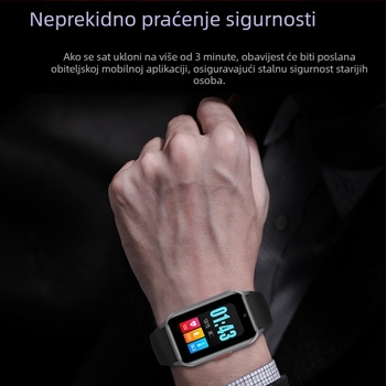 Pametni sat s GPS pozicioniranjem, praćenjem krvnog tlaka i srčanog ritma, vodootporan TFT zaslon, USB punjenje, domet iznad 10 m