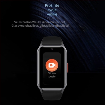Pametni sat s GPS pozicioniranjem, praćenjem krvnog tlaka i srčanog ritma, vodootporan TFT zaslon, USB punjenje, domet iznad 10 m