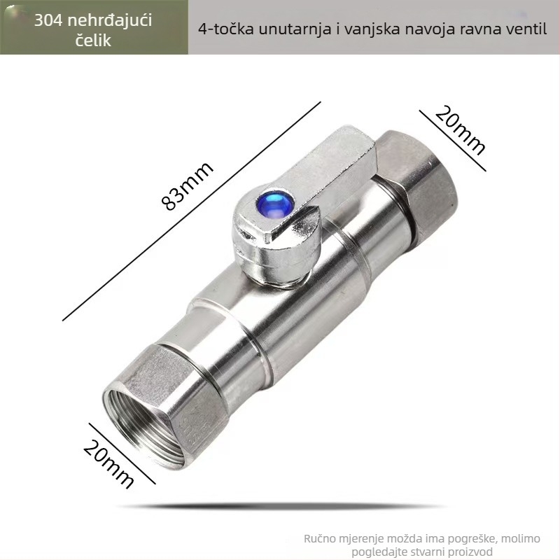 Kuglasta slavina od nehrđajućeg čelika s ravnim protokom, moderan minimalistički dizajn, mogućnost prilagodbe