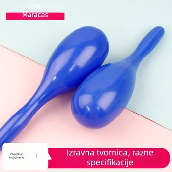 Orffov dječji udarni instrument — plastična ovalna velika pijesak kugla — razvoj vida, hvatanja, osjeta i koordinacije ruke i oka — od 14 godina