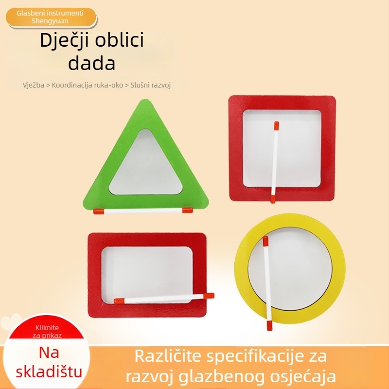 Orff udarni instrument prozirni dječji ručni bubanj kvadratnog oblika za vrtić