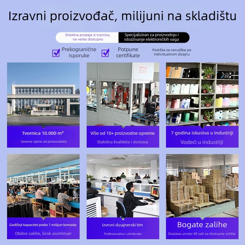 Vaga za težinu – visoko precizna kućna elektronička vaga, kapacitet 180 kg, punjiva, jednostavan dizajn