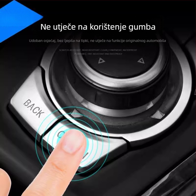 Dekorativna naljepnica za unutarnje gumbe automobila za BMW: kompatibilna s X5/X6 (stara generacija), E90, serije 3 i 5, X1, Z4; marka Yudechi, model 07689
