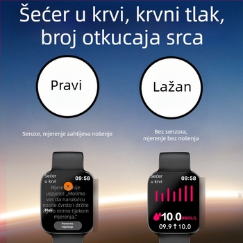 Pametni sat s praćenjem otkucaja srca, mjerenjem krvnog tlaka, zasićenost krvi kisikom, praćenjem sna i Bluetooth pozivi