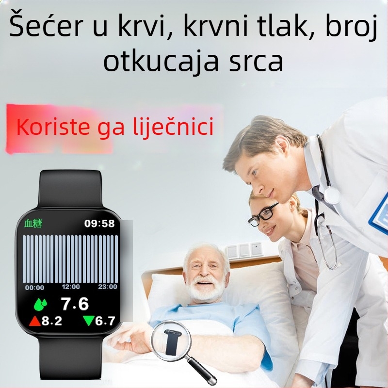 Pametni sat s praćenjem otkucaja srca, mjerenjem krvnog tlaka, zasićenost krvi kisikom, praćenjem sna i Bluetooth pozivi
