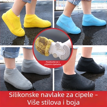 Silikonske navlake za cipele za kišu, vodootporne, debeli, prenosne, za odrasle i djecu, za vanjsku uporabu
