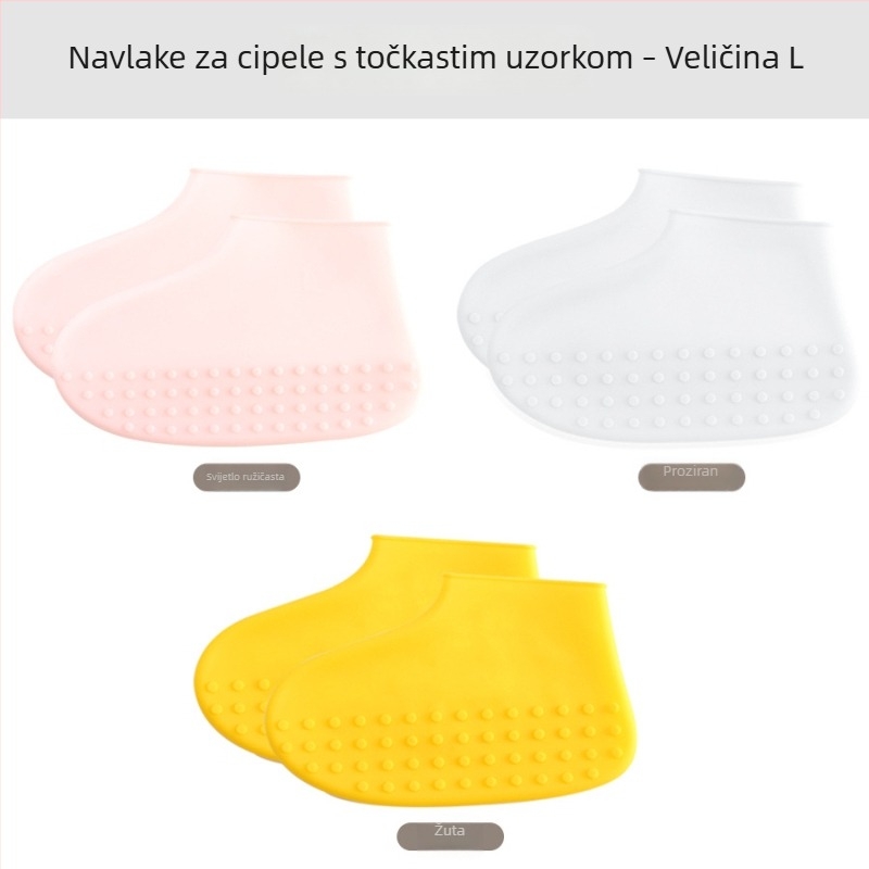 Silikonske navlake za cipele za kišu, vodootporne, debeli, prenosne, za odrasle i djecu, za vanjsku uporabu