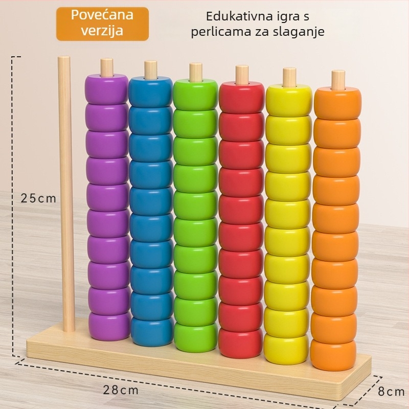Drvena Montessori edukativna stolna igra za djecu 4–6 godina — zagonetke, razvoj logičkog razmišljanja i interakcija