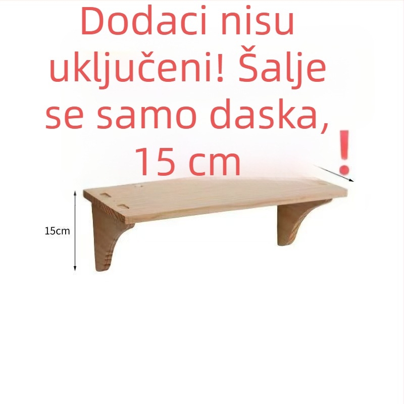 Drveni zidni regał za skladištenje, bez bušenja, za dnevni boravak i spavaću sobu, regaľ za užinu i pozadinu televizora